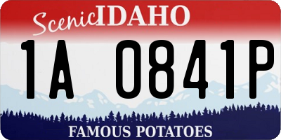 ID license plate 1A0841P