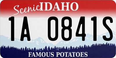 ID license plate 1A0841S
