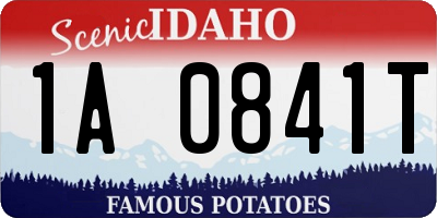 ID license plate 1A0841T