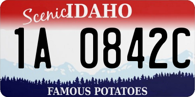 ID license plate 1A0842C
