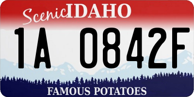 ID license plate 1A0842F
