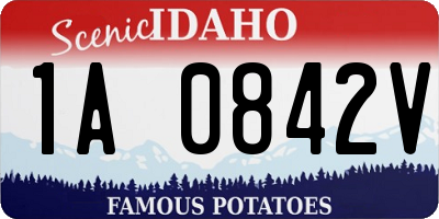 ID license plate 1A0842V