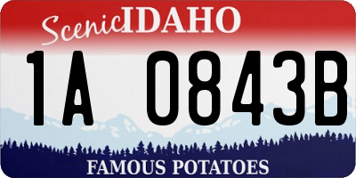 ID license plate 1A0843B