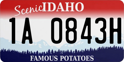 ID license plate 1A0843H