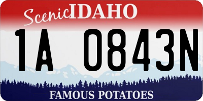 ID license plate 1A0843N
