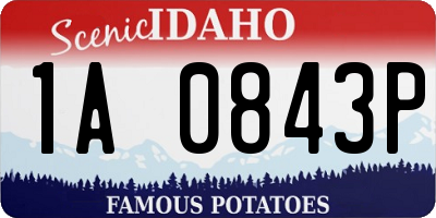 ID license plate 1A0843P