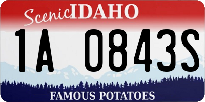 ID license plate 1A0843S