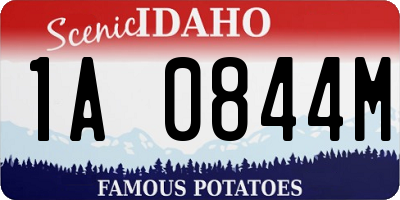 ID license plate 1A0844M