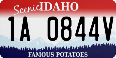 ID license plate 1A0844V