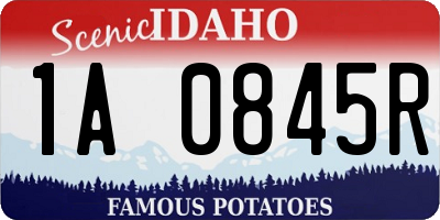 ID license plate 1A0845R