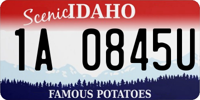 ID license plate 1A0845U
