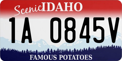 ID license plate 1A0845V