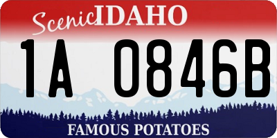 ID license plate 1A0846B
