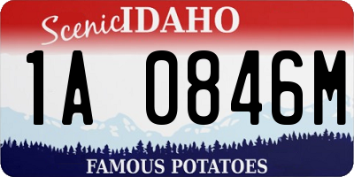 ID license plate 1A0846M