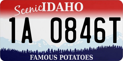 ID license plate 1A0846T