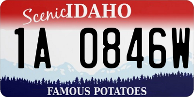ID license plate 1A0846W