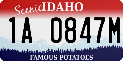 ID license plate 1A0847M
