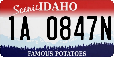 ID license plate 1A0847N