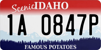 ID license plate 1A0847P