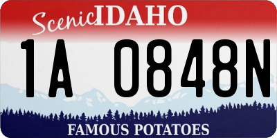 ID license plate 1A0848N