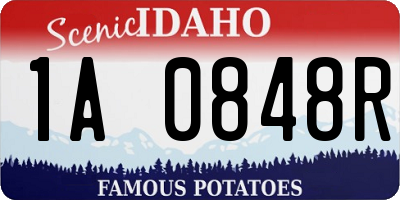 ID license plate 1A0848R