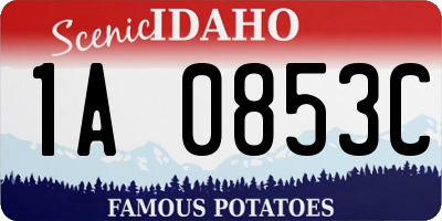 ID license plate 1A0853C