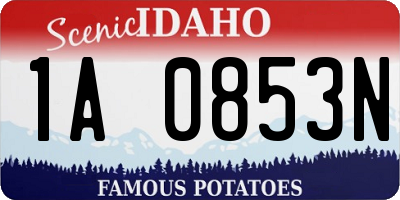 ID license plate 1A0853N