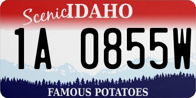 ID license plate 1A0855W