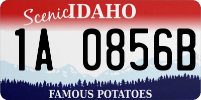 ID license plate 1A0856B