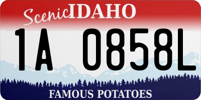 ID license plate 1A0858L