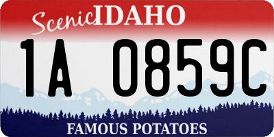 ID license plate 1A0859C