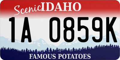 ID license plate 1A0859K