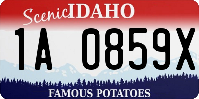 ID license plate 1A0859X