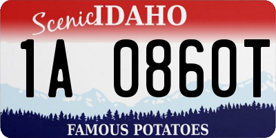 ID license plate 1A0860T