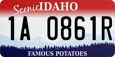 ID license plate 1A0861R