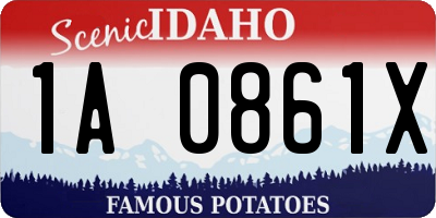 ID license plate 1A0861X