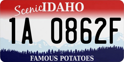 ID license plate 1A0862F