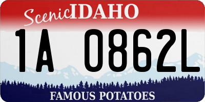 ID license plate 1A0862L