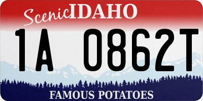 ID license plate 1A0862T
