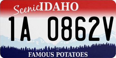ID license plate 1A0862V
