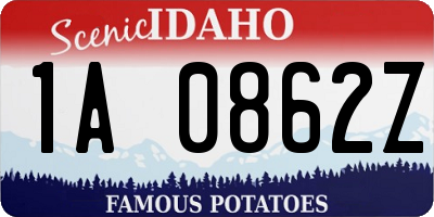 ID license plate 1A0862Z