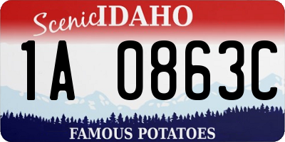 ID license plate 1A0863C