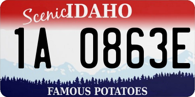 ID license plate 1A0863E