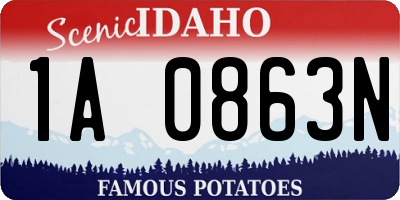 ID license plate 1A0863N