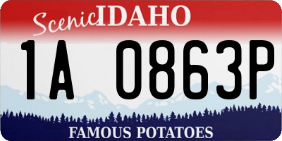 ID license plate 1A0863P