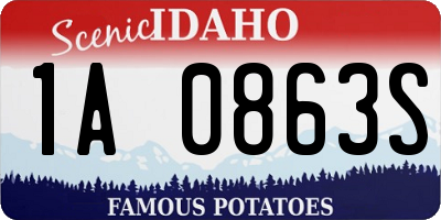 ID license plate 1A0863S