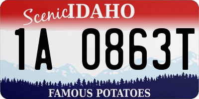 ID license plate 1A0863T
