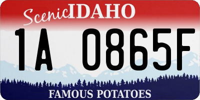 ID license plate 1A0865F