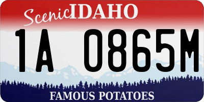 ID license plate 1A0865M
