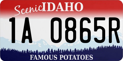 ID license plate 1A0865R